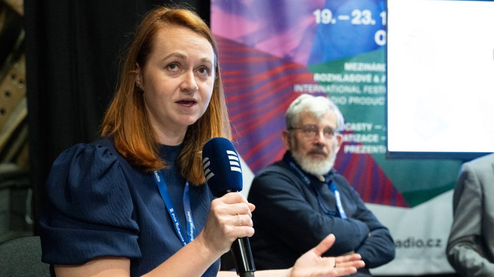 Kategorie Reportáž na PBR 2025,  provází Pavlína Nečásková | foto: Khalil Baalbaki,  Český rozhlas Kategorie Reportáž na PBR 2025, provází Pavlína Nečásková