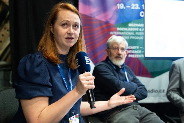 Kategorie Reportáž na PBR 2025,  provází Pavlína Nečásková | foto: Khalil Baalbaki,  Český rozhlas Kategorie Reportáž na PBR 2025, provází Pavlína Nečásková